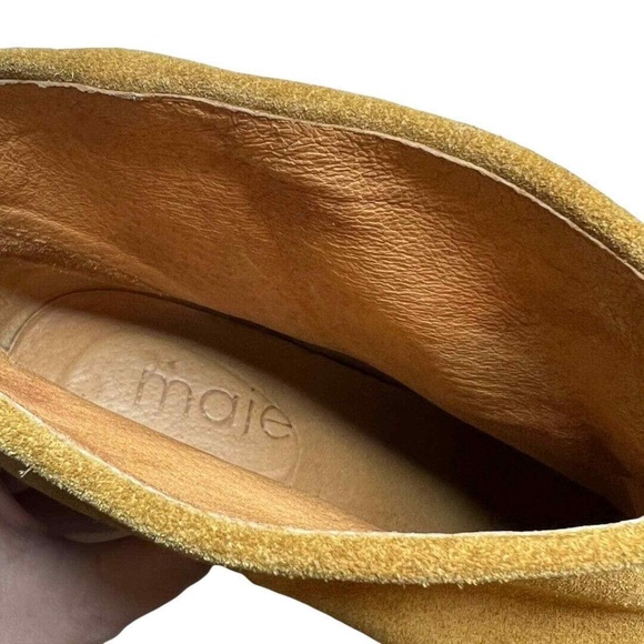 Maje Suede Tan Fringe Western Ankle Bootie Size 38 / 7.5 - Picture 11 of 12